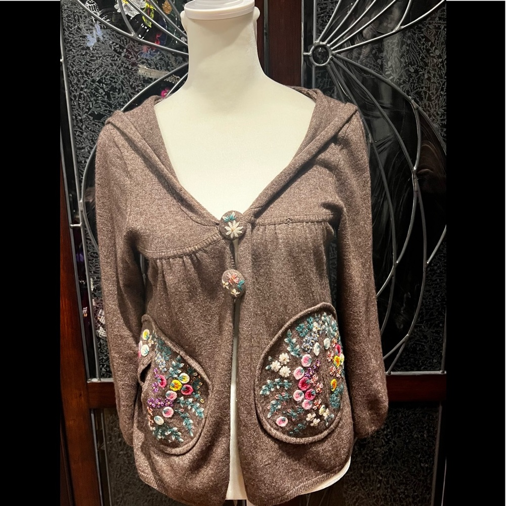 Anthropologie Sleeping On Snow Cardigan